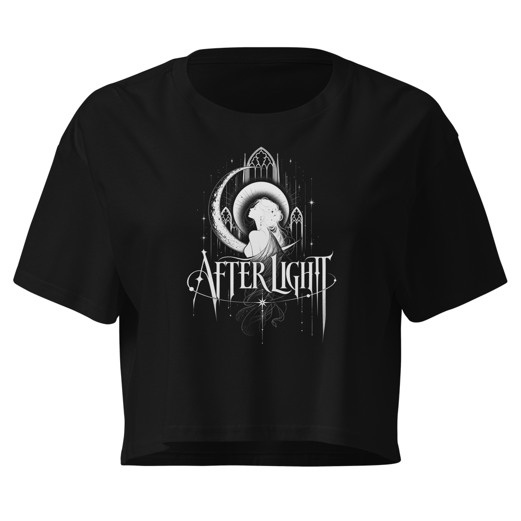 Afterlight Crop Top - Design I Black