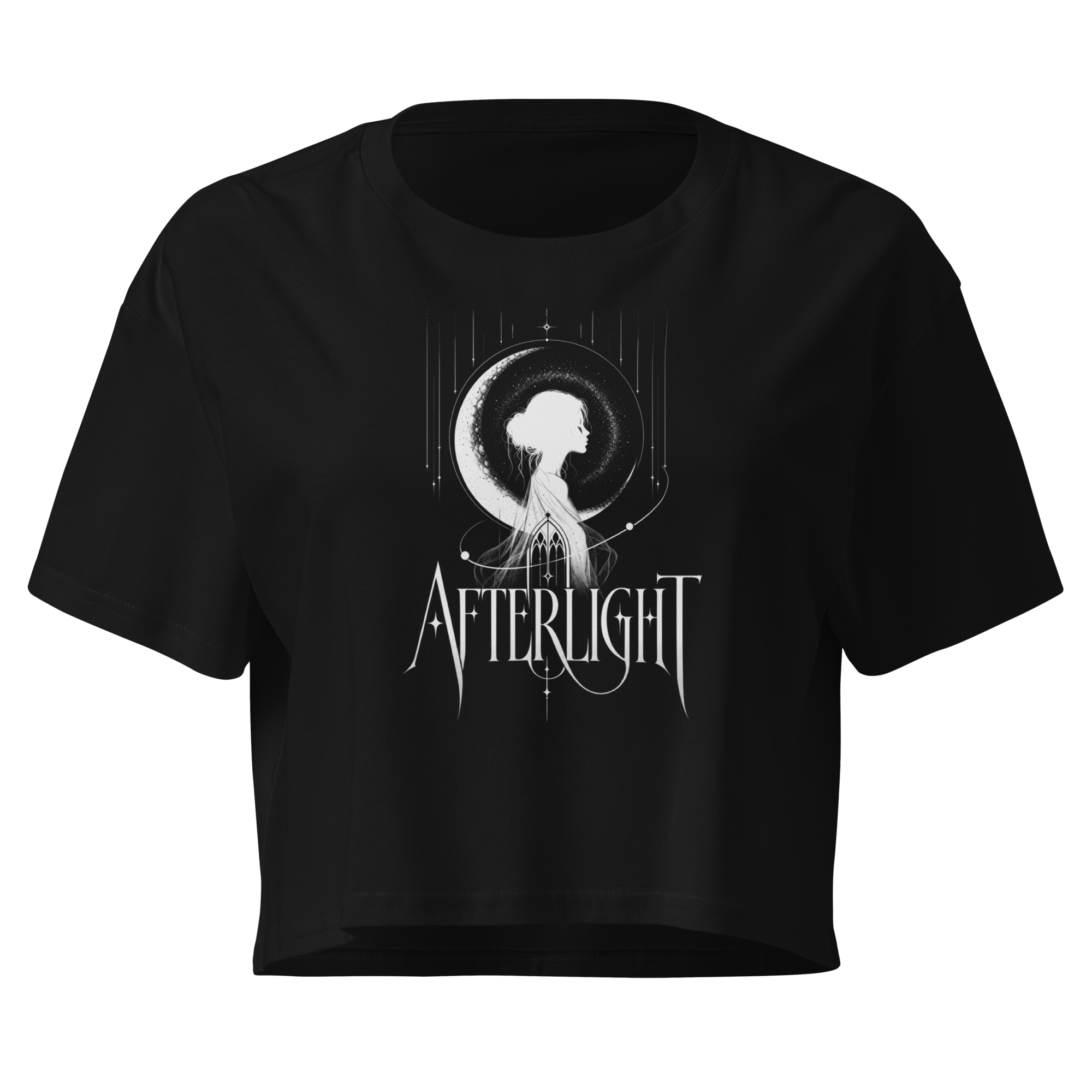 Afterlight Crop Top - Design II Black