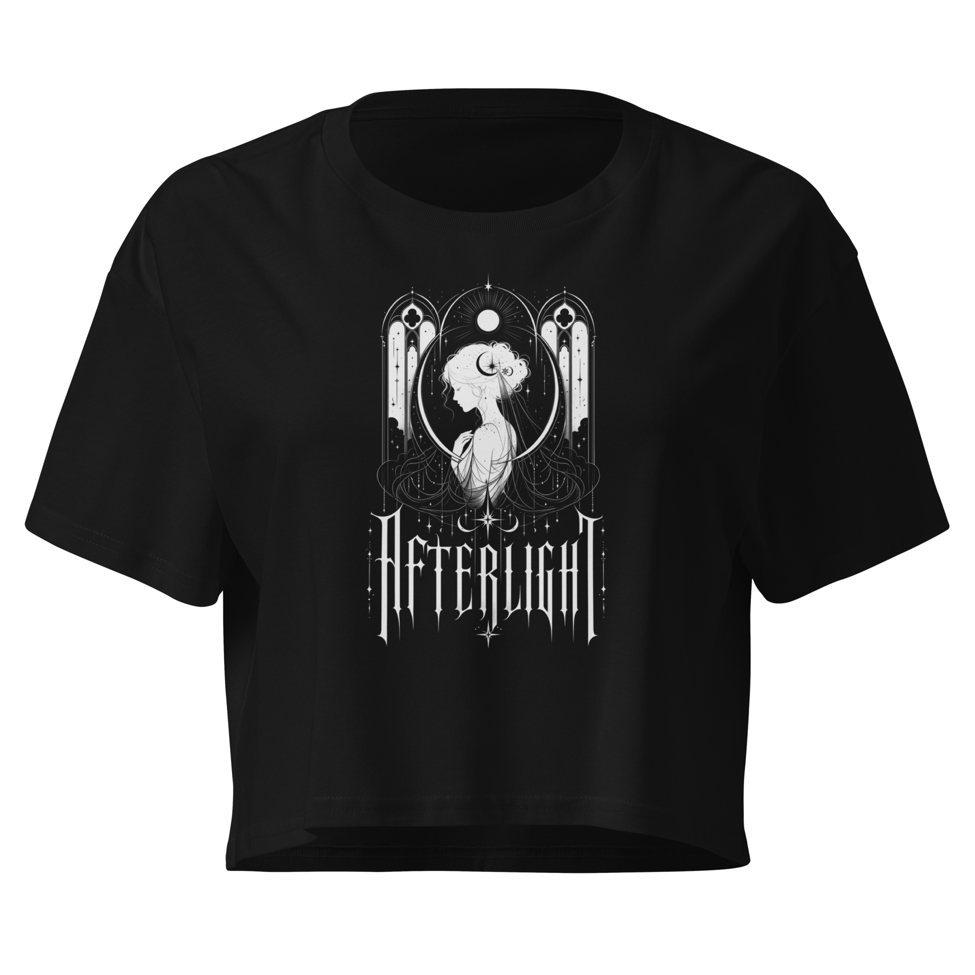 Afterlight Crop Top - Design III Black