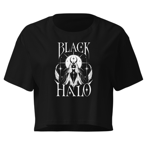 Black Halo Crop Top - Design I Black