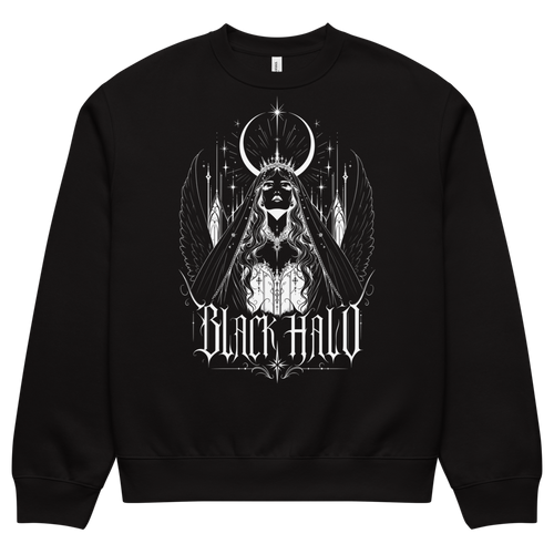 Crescent Crown Sweatshirt, Black, approved front
