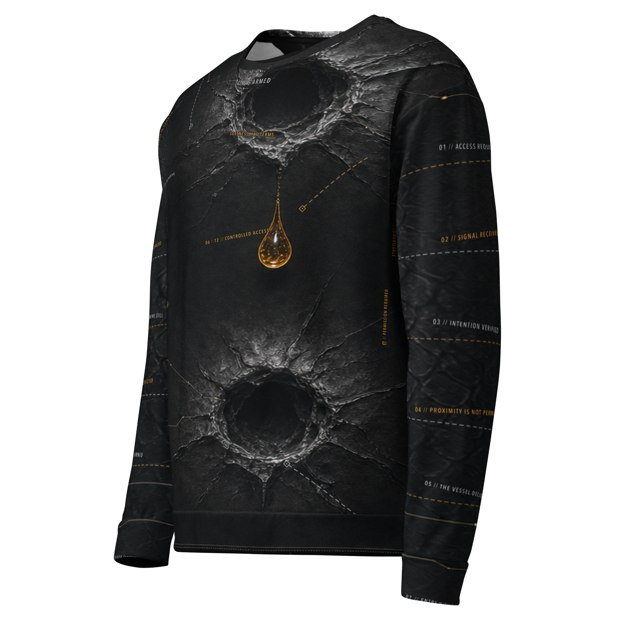 Calm Is Armed Sweatshirt - Black left front