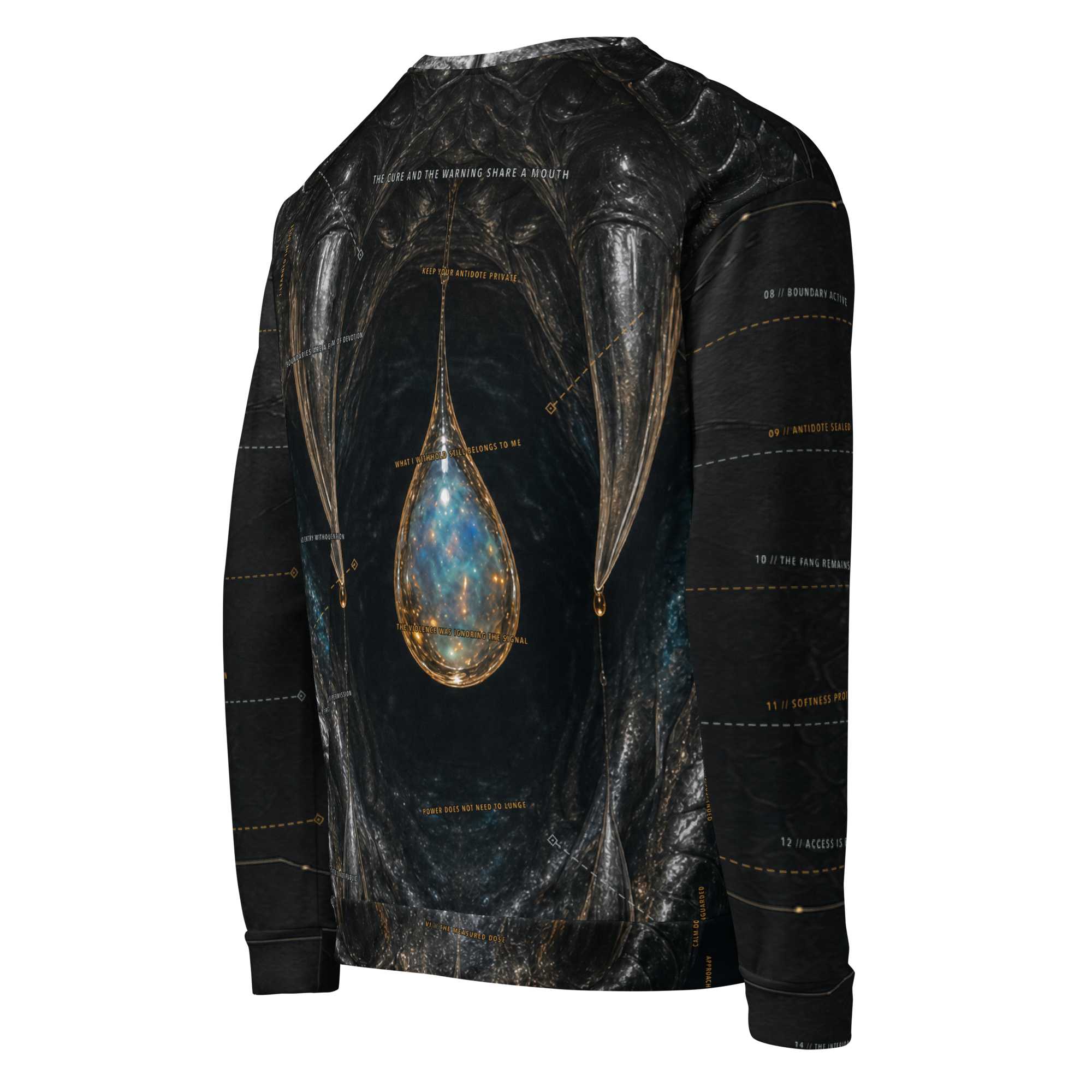 Calm Is Armed Sweatshirt - Black right back