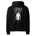 Church Is Out Hoodie - Black back large