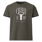 Church Is Out Oversized Tee - Washed Charcoal front