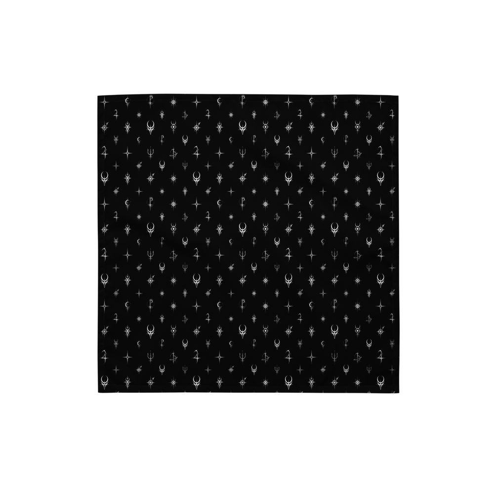Cosmic Monogram Bandana - Black