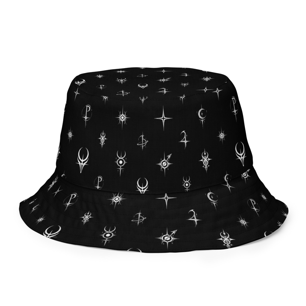 Cosmic Monogram Bucket Hat - Black