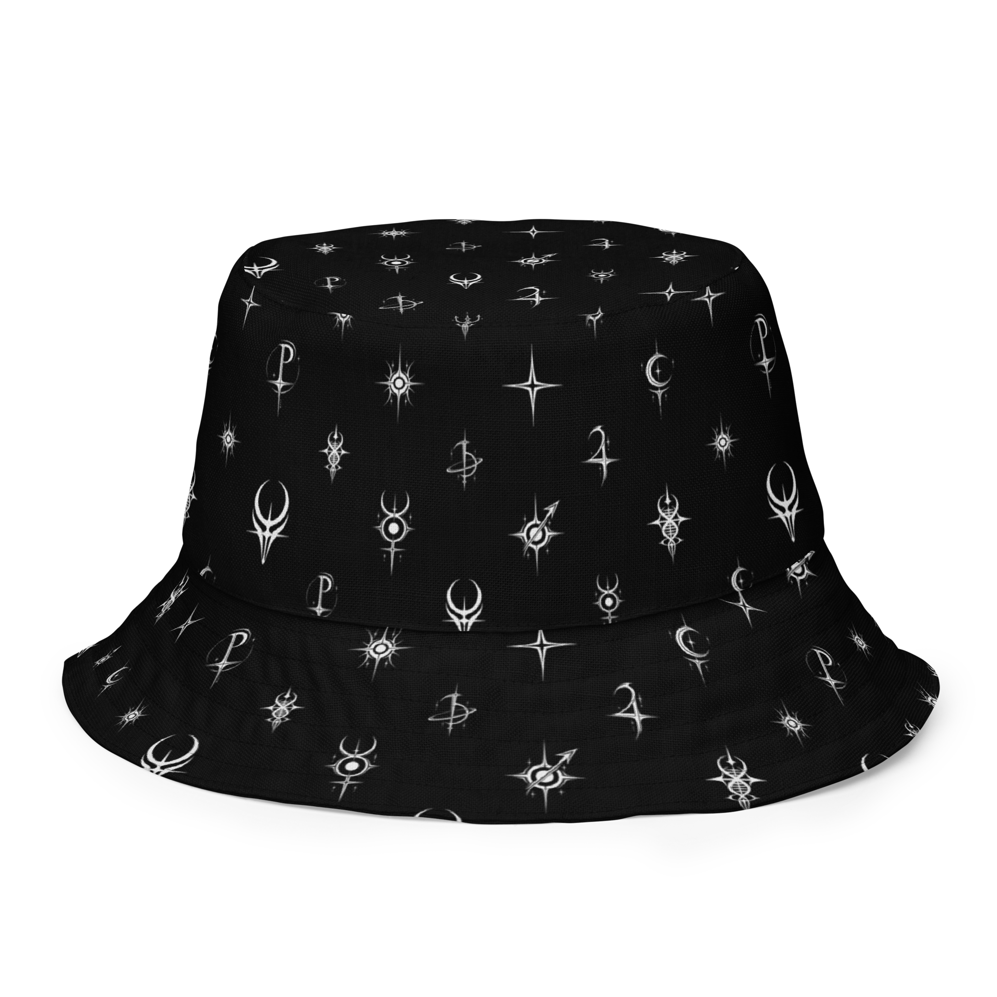 Cosmic Monogram Bucket Hat - Black