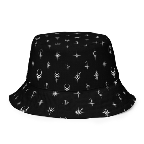 Cosmic Monogram Bucket Hat - Black