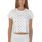 Cosmic Monogram Crop Tee - White