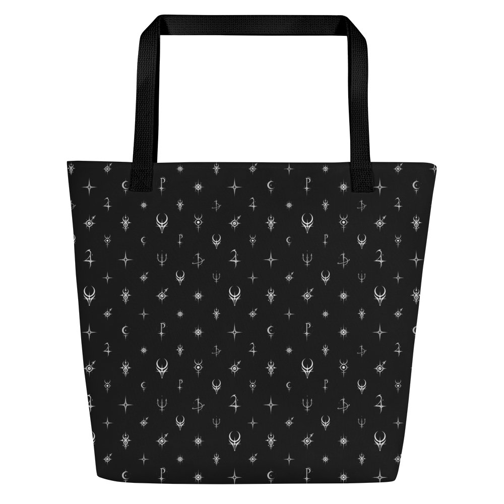 Cosmic Monogram Tote - Black