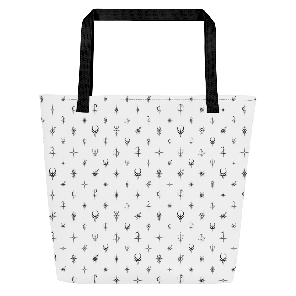 Cosmic Monogram Tote - White