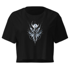 Crystal Veil Crop Top - Design I Black