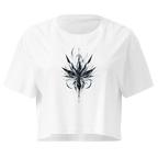 Crystal Veil Crop Top - Design I White