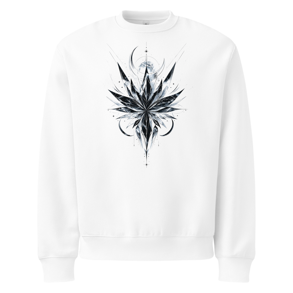 Crystal Veil Sweatshirt - Design I White