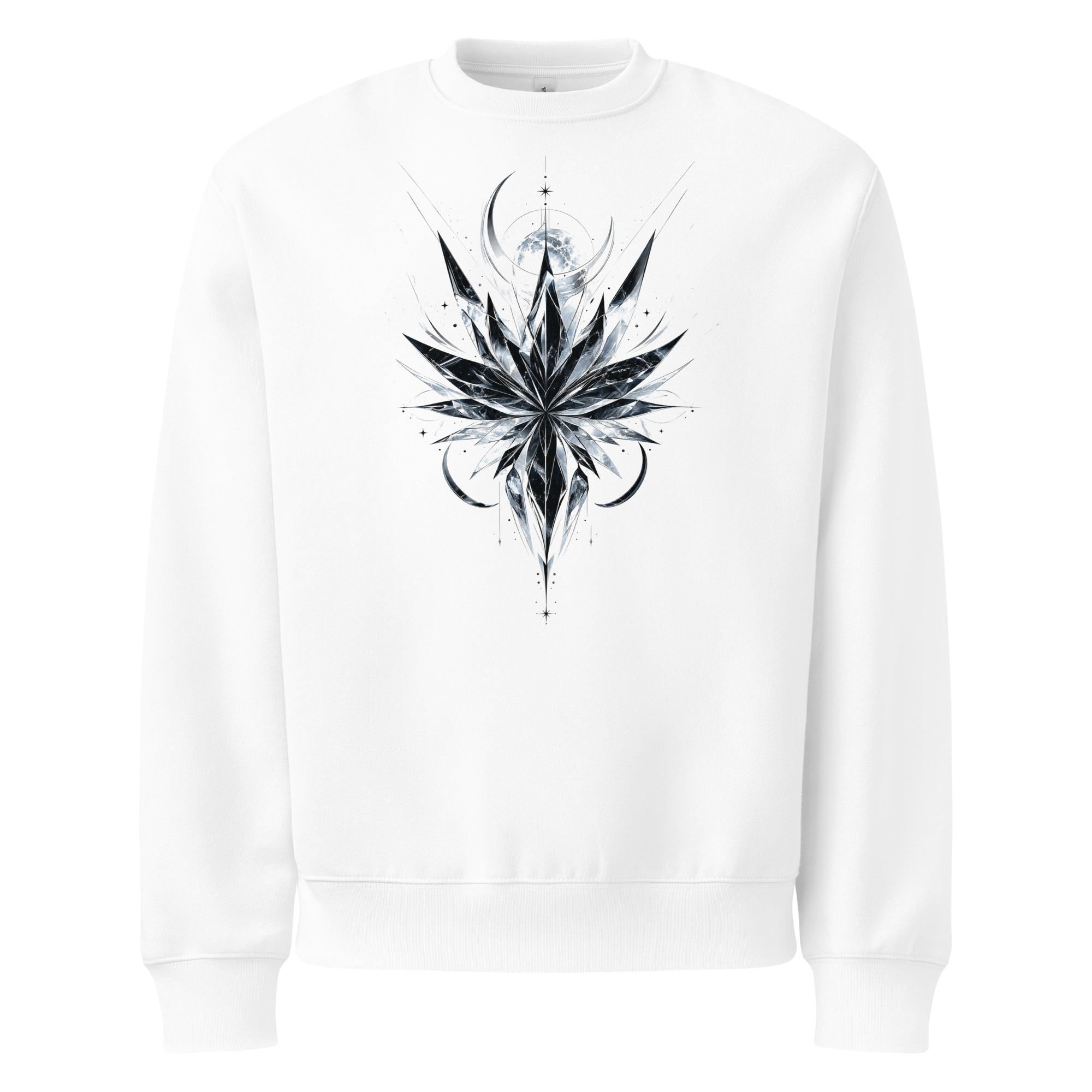 Crystal Veil Sweatshirt - Design I White