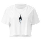 Crystal Veil Crop Top - Design II White