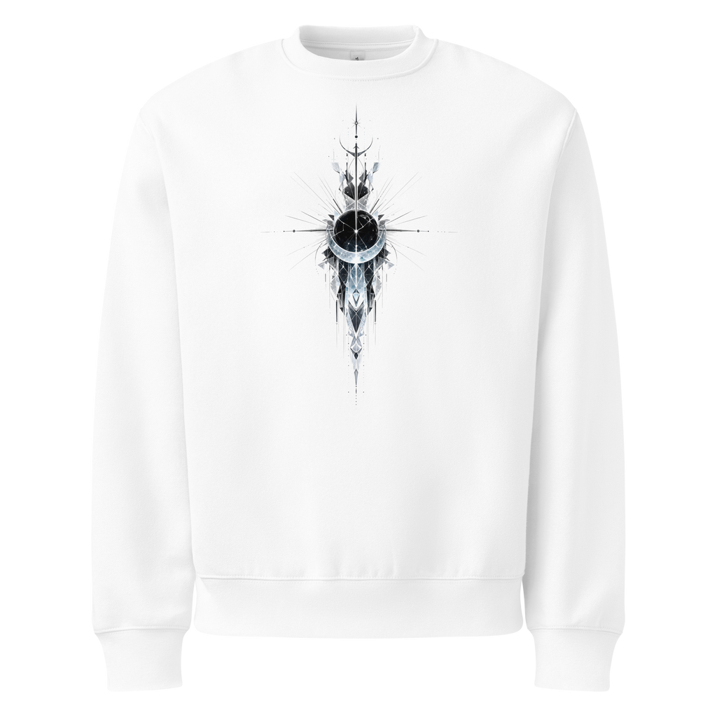 Crystal Veil Sweatshirt - Design II White