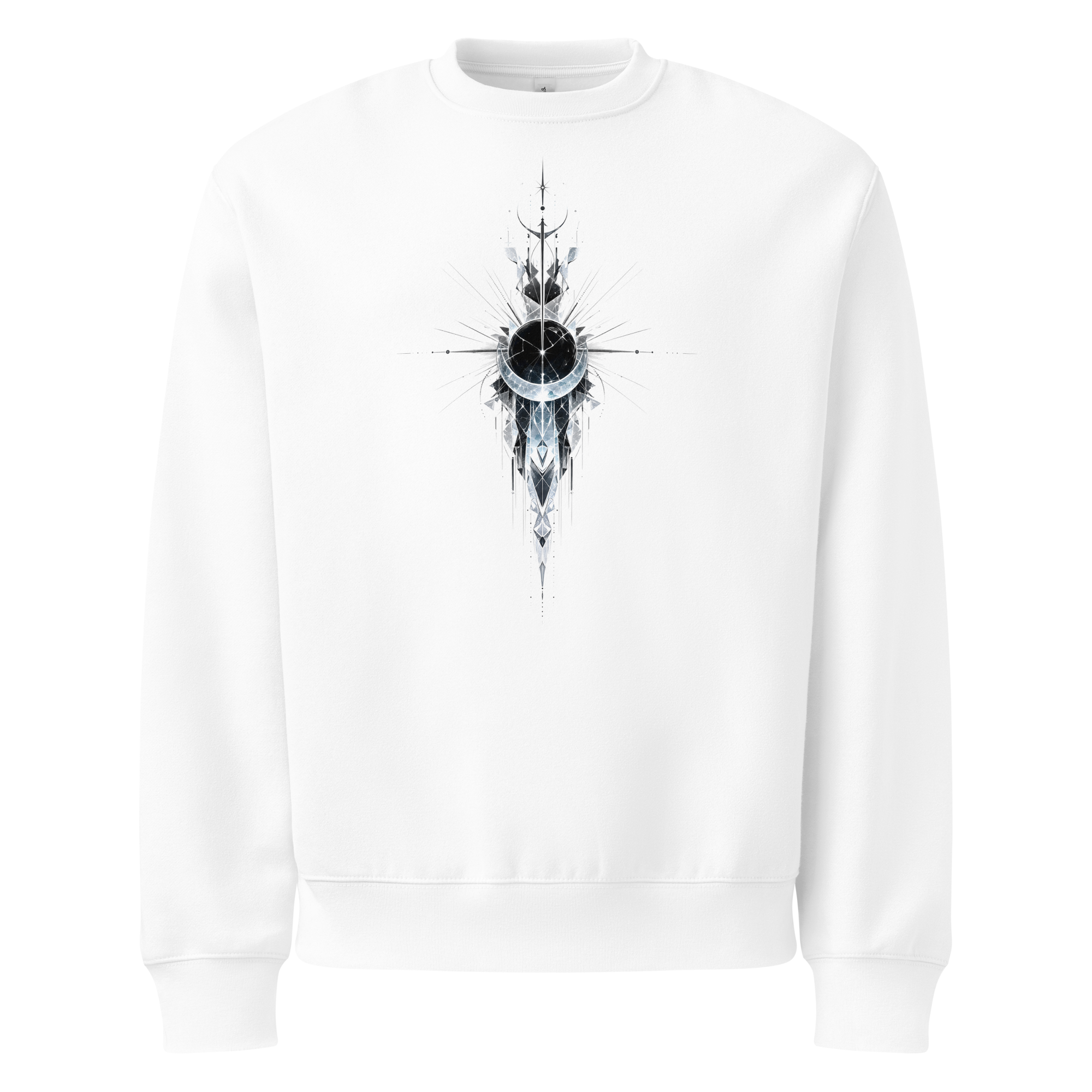 Crystal Veil Sweatshirt - Design II White