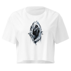 Crystal Veil Crop Top - Design III White