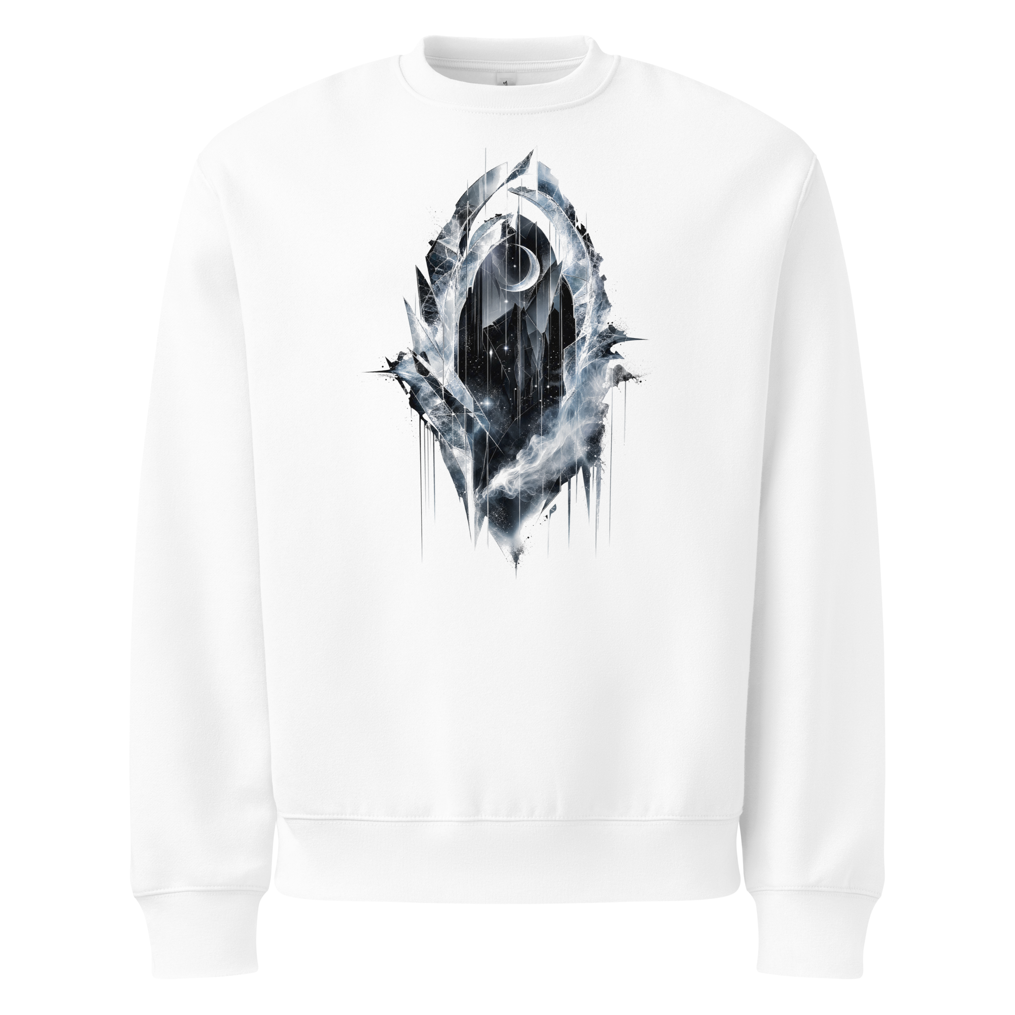 Crystal Veil Sweatshirt - Design III White