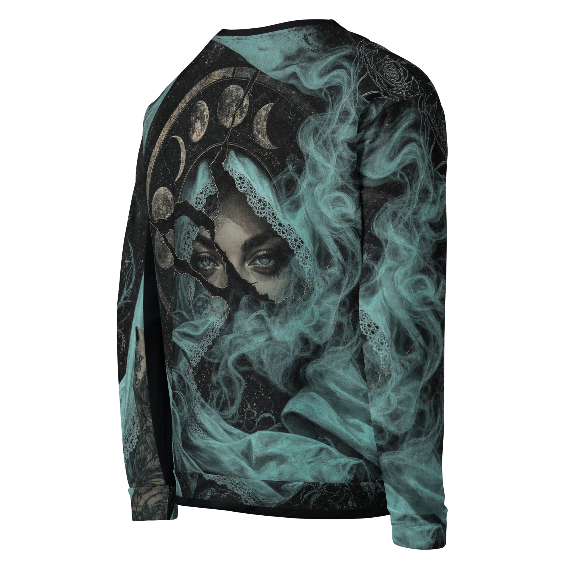 Cyan Vice Sweatshirt - Black right back