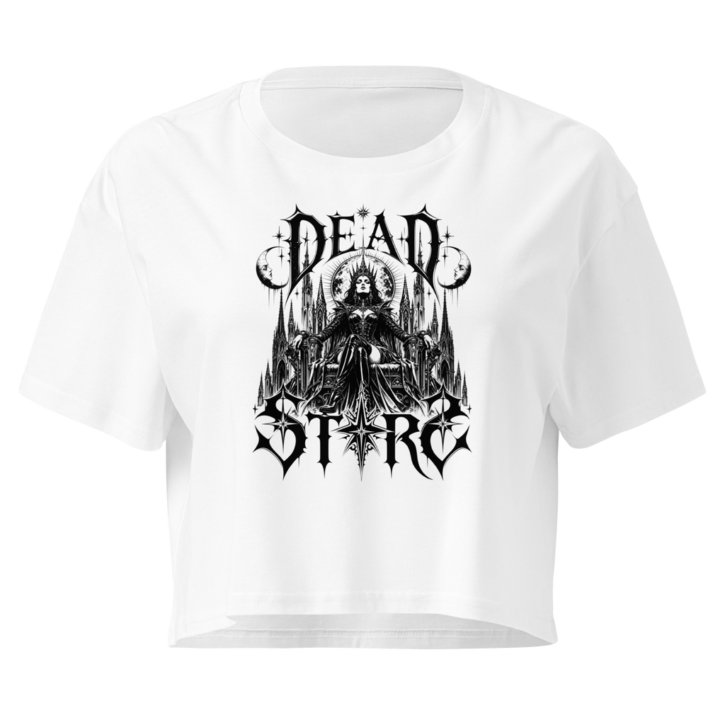 Dead Stars Crop Top - Design I White