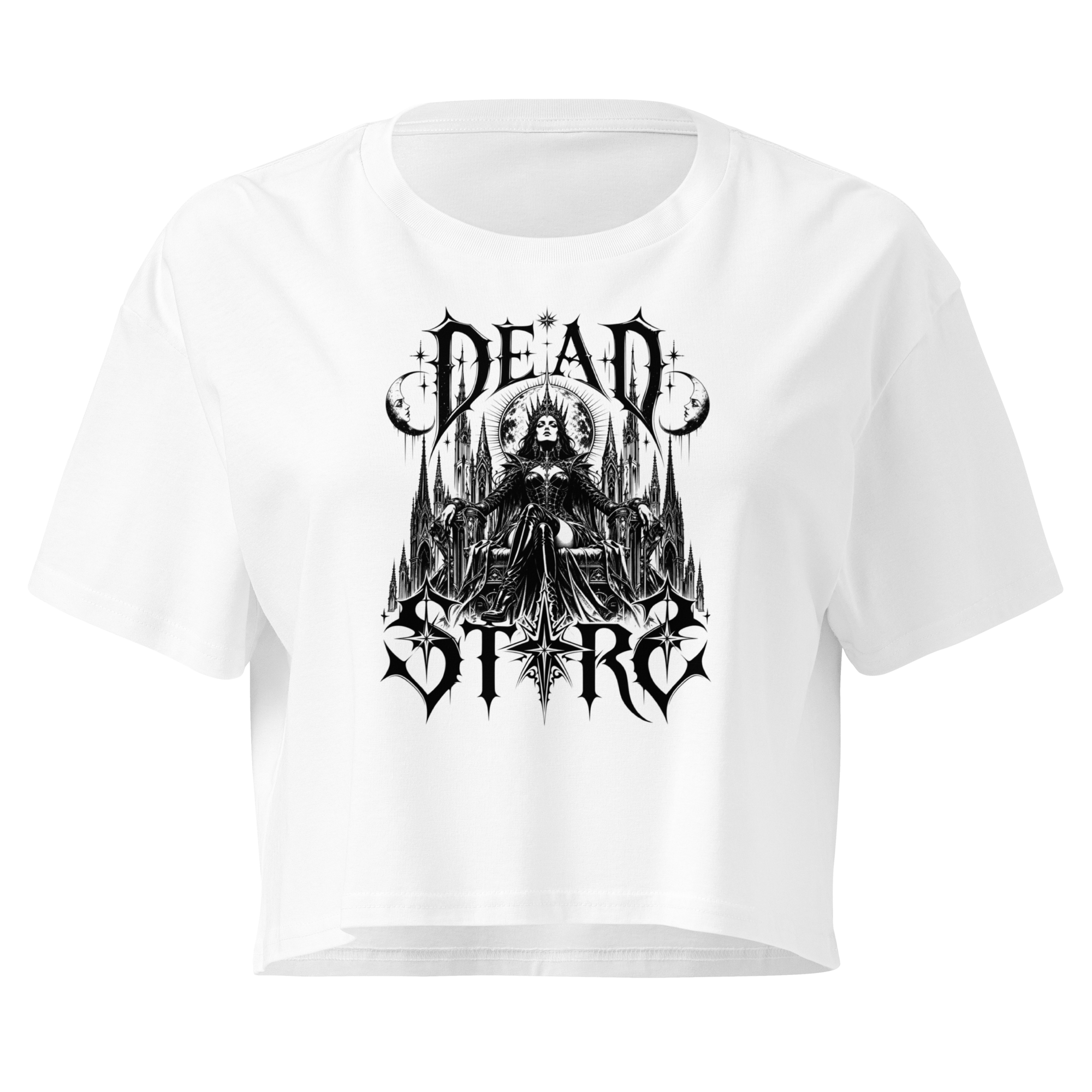 Dead Stars Crop Top - Design I White