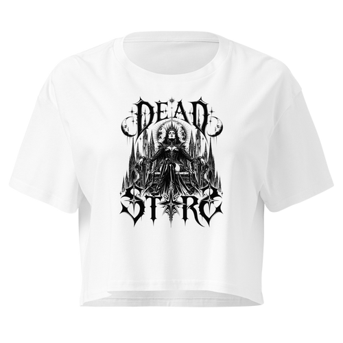 Dead Stars Crop Top - Design I White