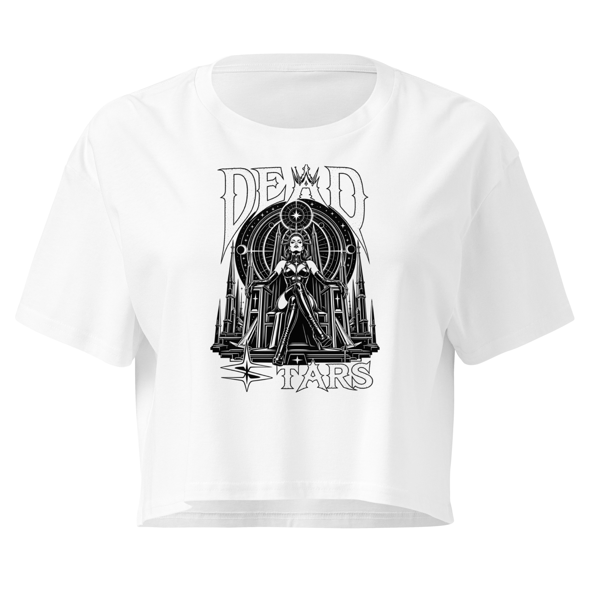 Dead Stars - Design II White Crop Top