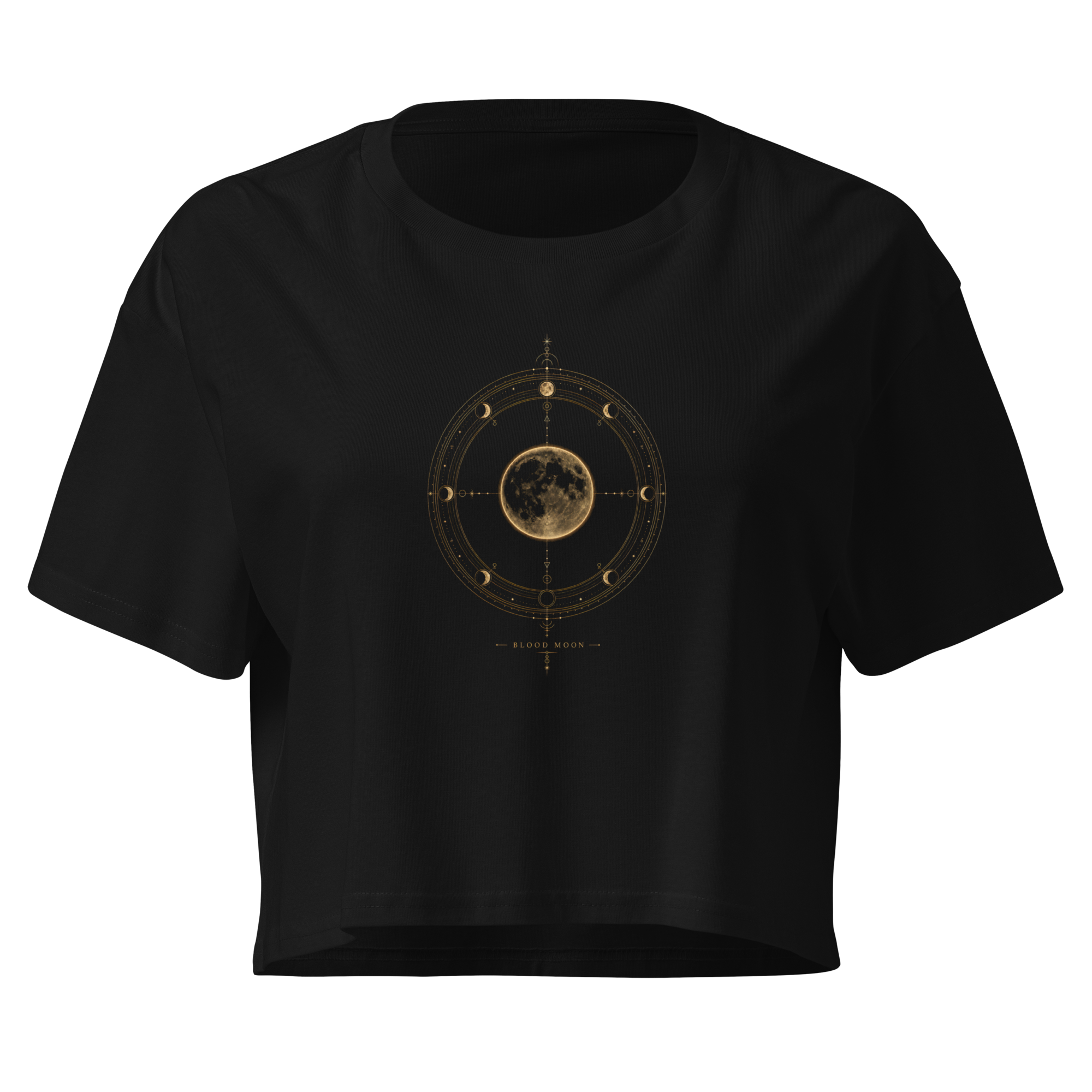 Blood Moon Crop Top - Black