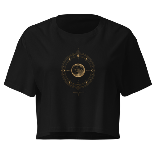 Blood Moon Crop Top - Black