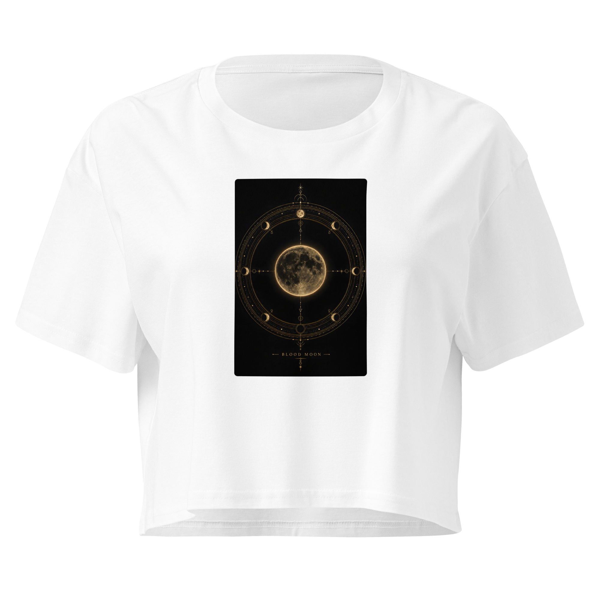 Blood Moon Crop Top - White