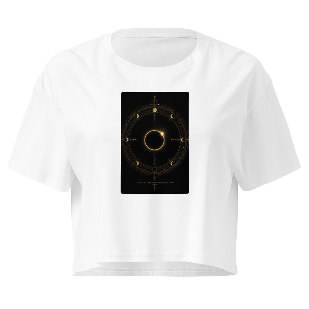 The Diamond Ring Crop Top - White