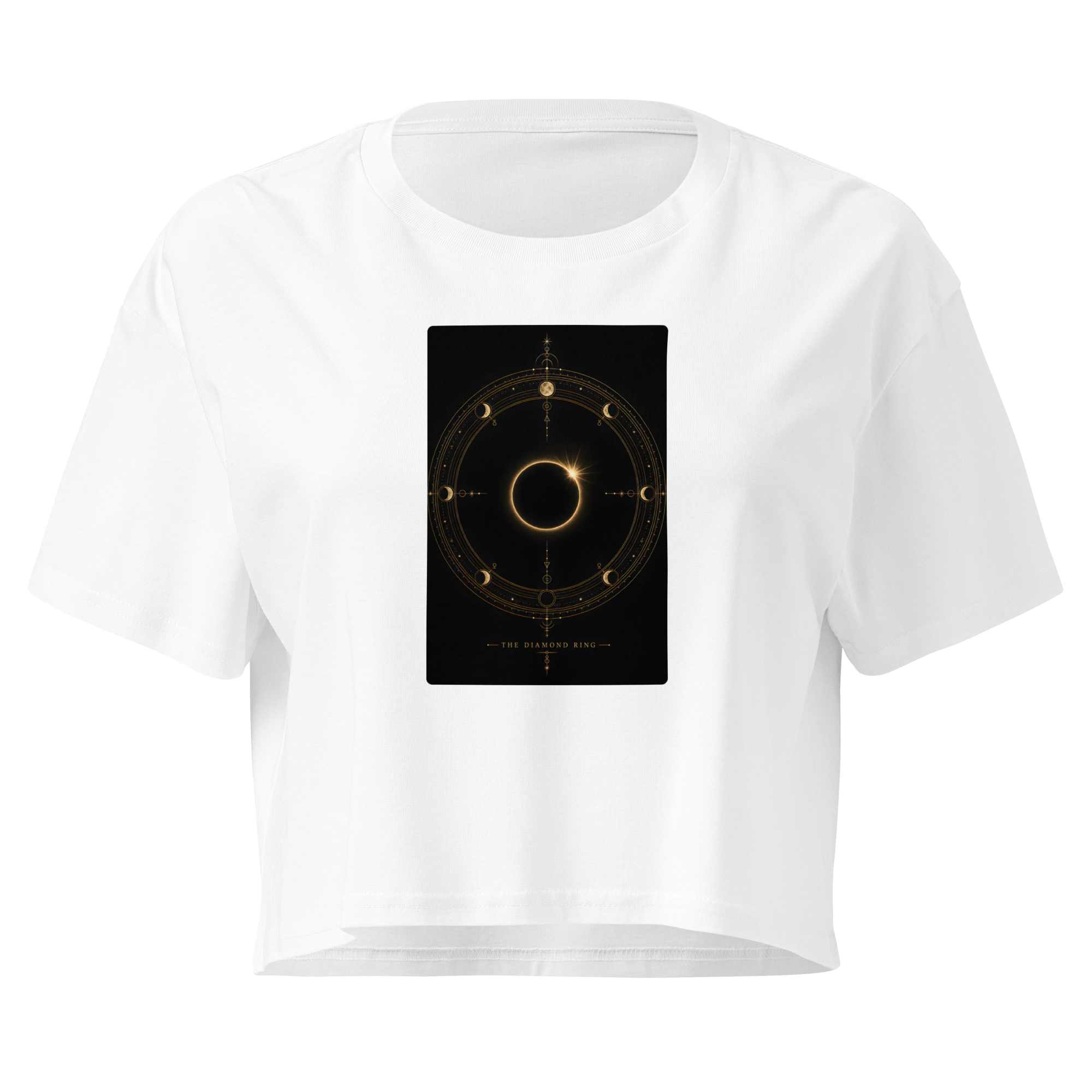 The Diamond Ring Crop Top - White