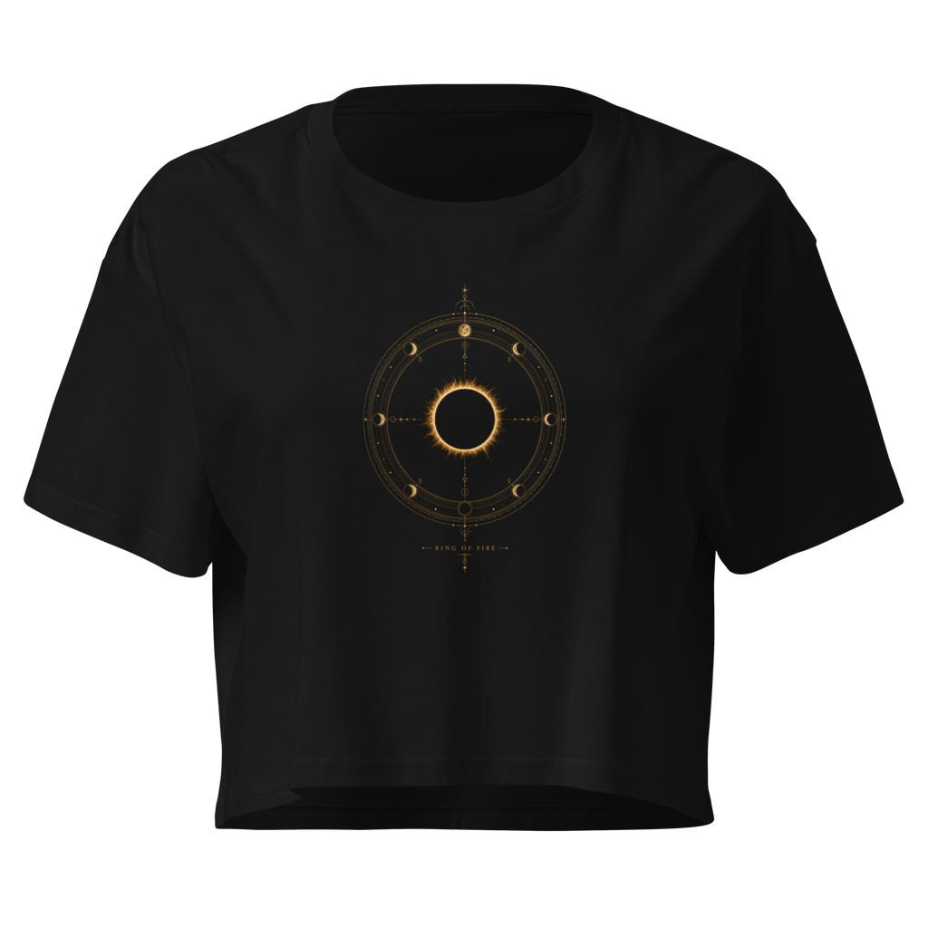 Ring of Fire Crop Top - Black