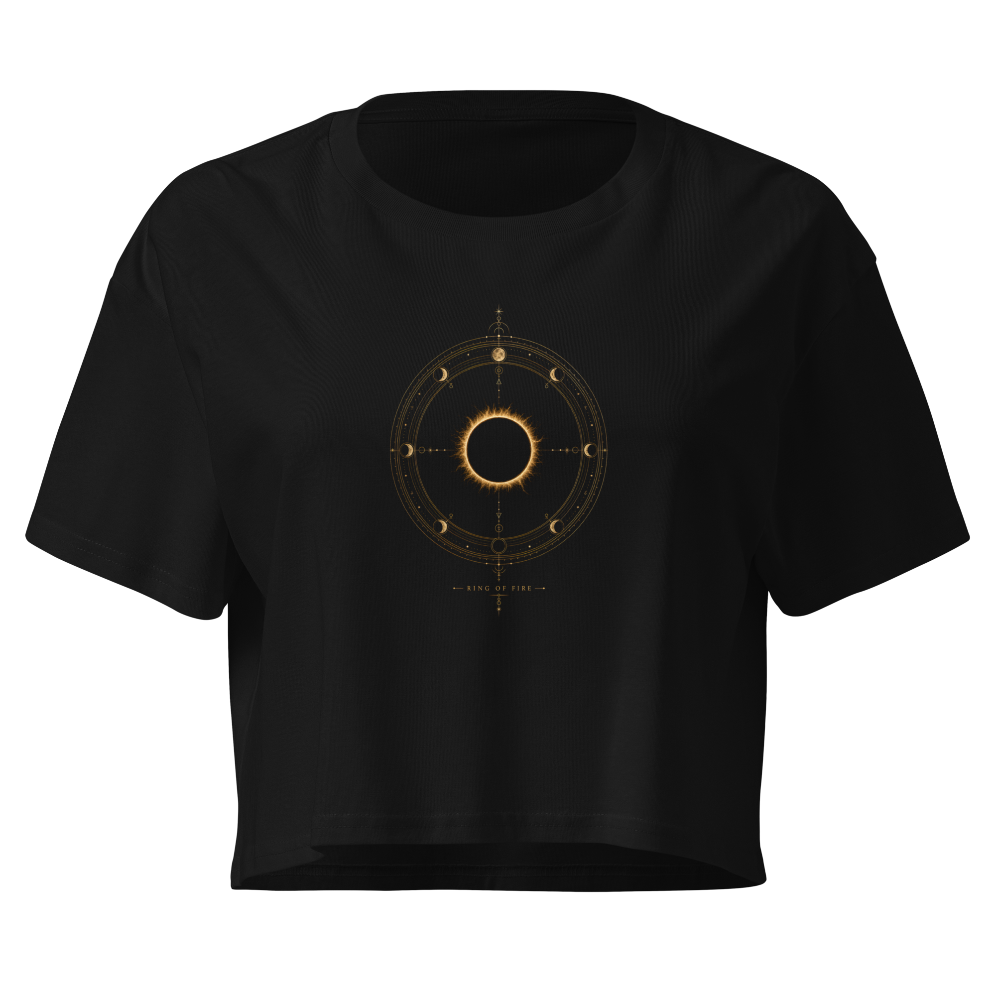 Ring of Fire Crop Top - Black