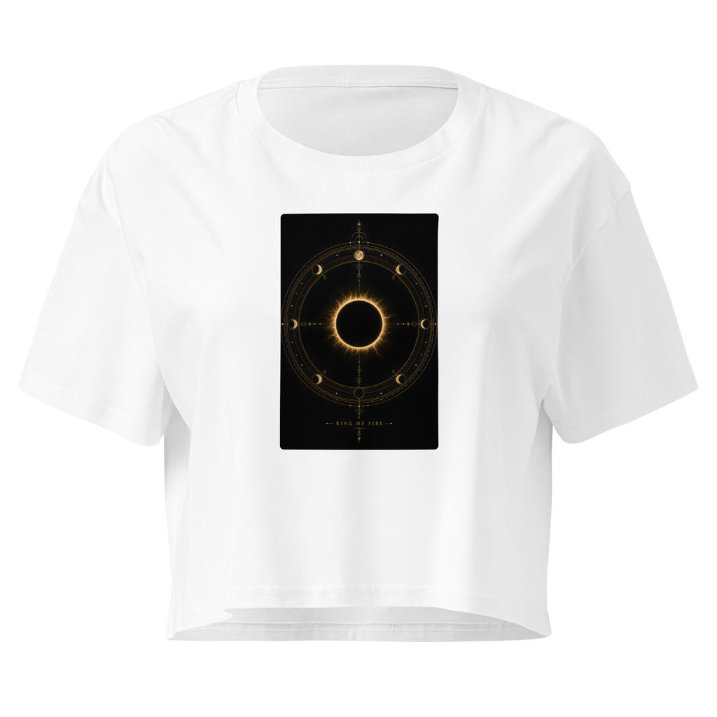 Ring of Fire Crop Top - White