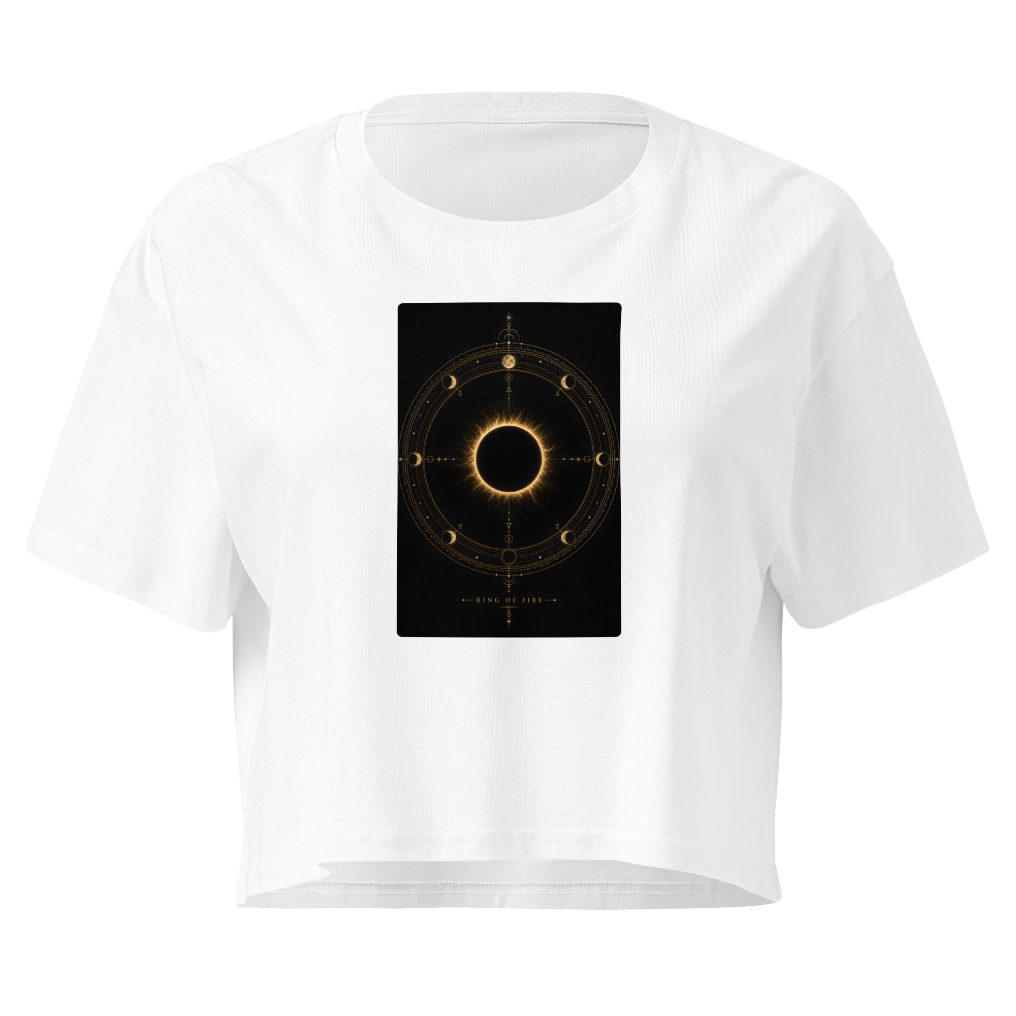 Ring of Fire Crop Top - White