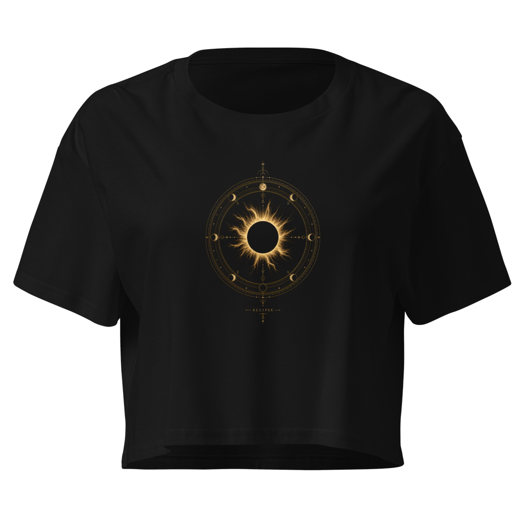 Totality (The Black Sun) Crop Top - Black