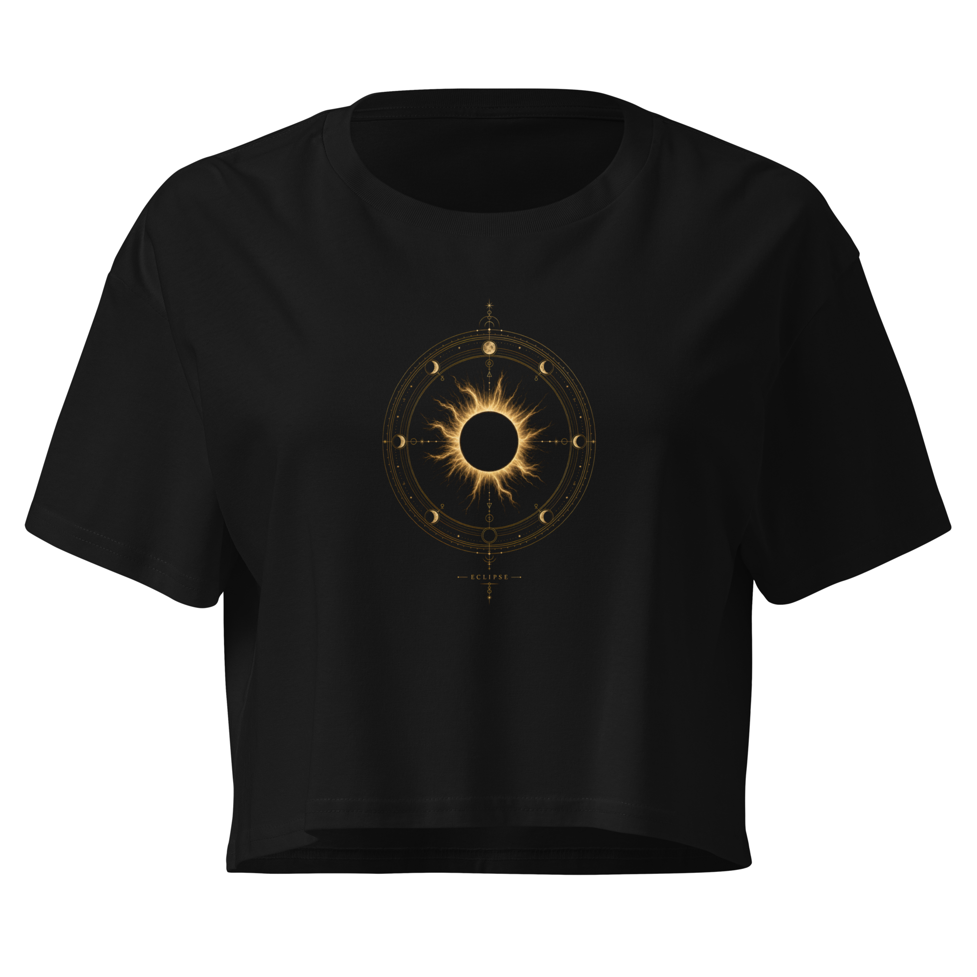 Totality (The Black Sun) Crop Top - Black