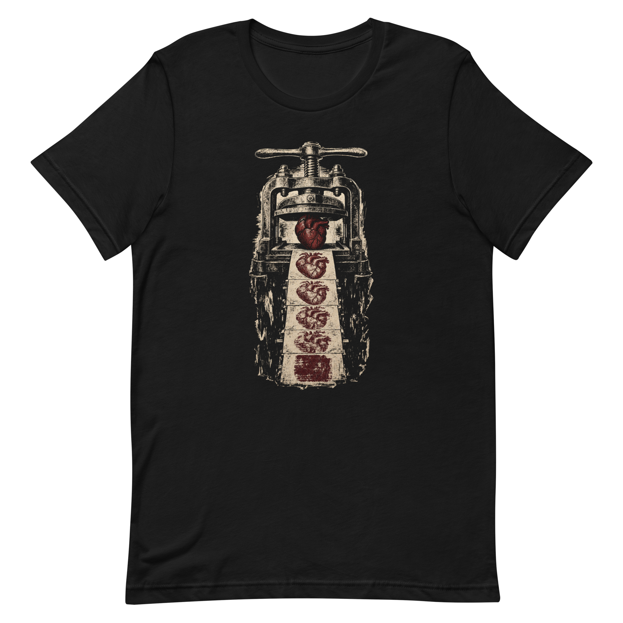 Heart Press Tee - Black front
