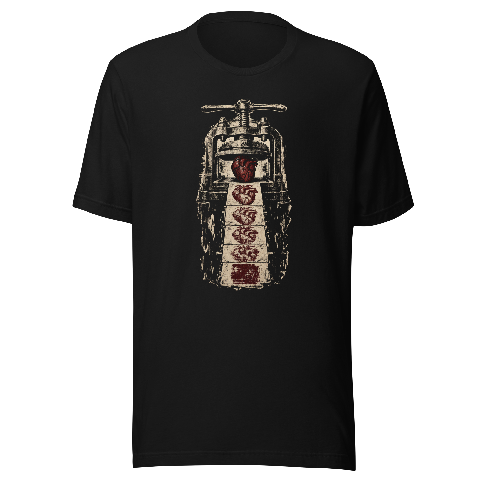 Heart Press Tee - Black front