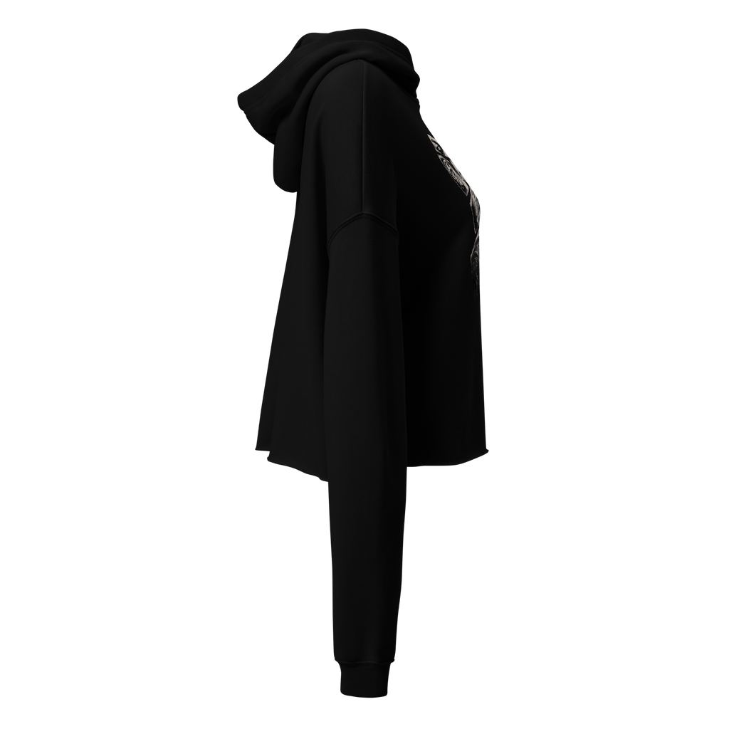 MISSING FROM THE PICTURE Cropped Hoodie - Black right