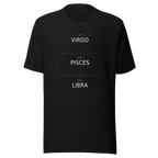The Big Three Tee, Black — personalized birth chart apparel by Starlyzed