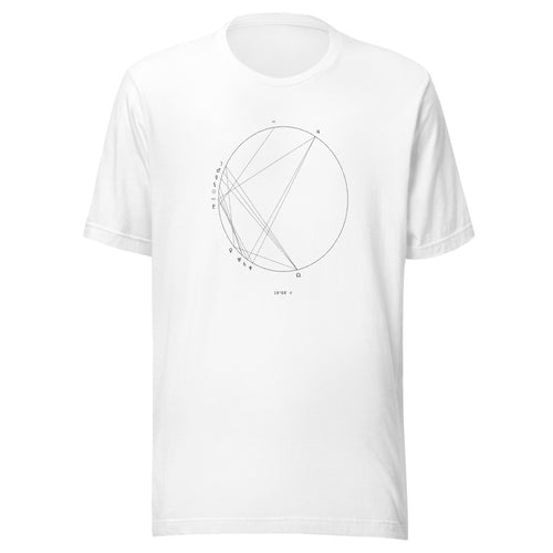 Jade Natal Chart Tee White front Printful mockup