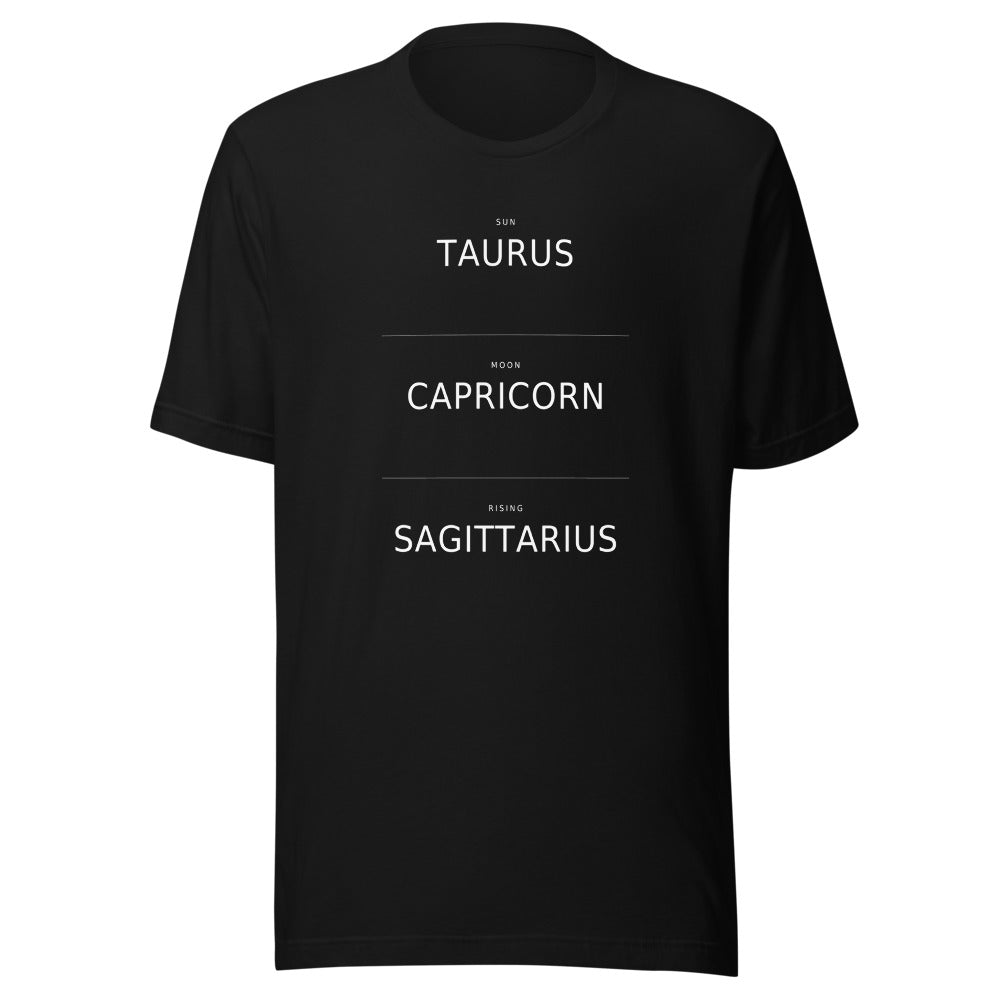 Sage Big Three Tee Black front Printful mockup