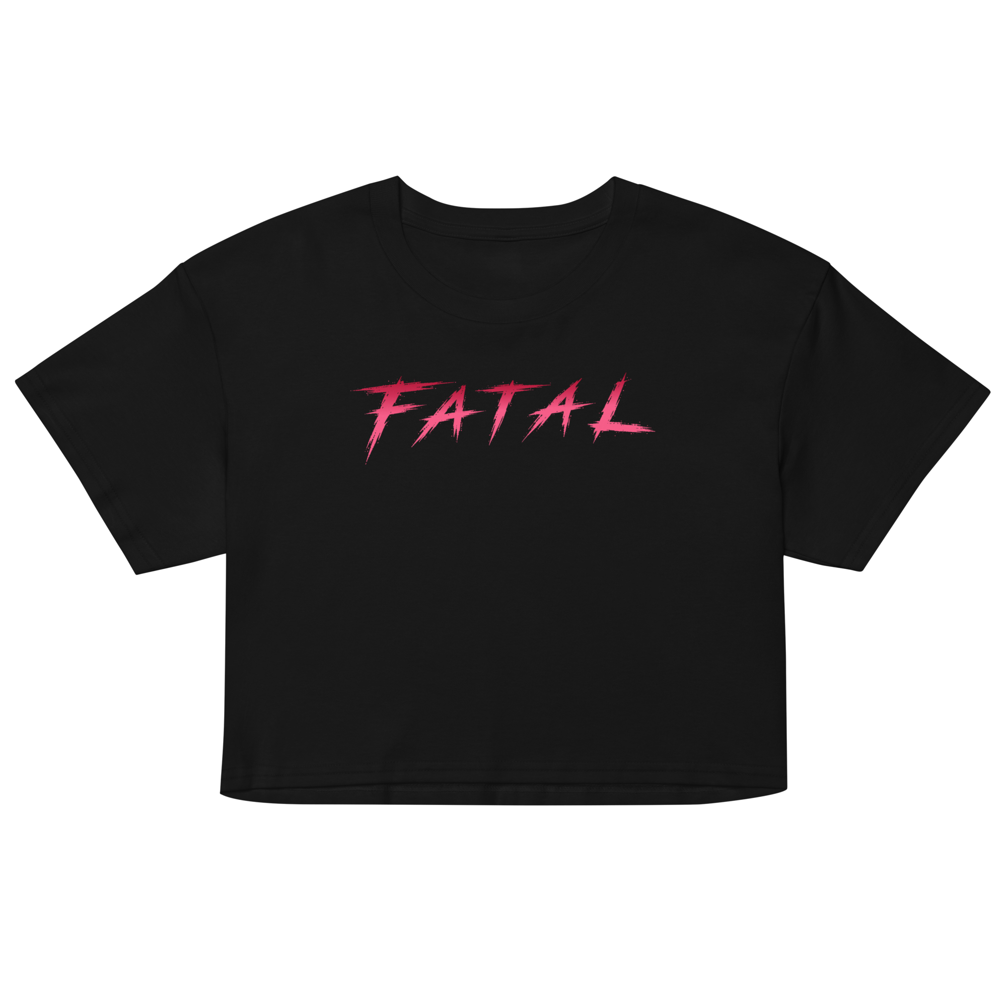 FATAL Baby Crop Tee - Black front