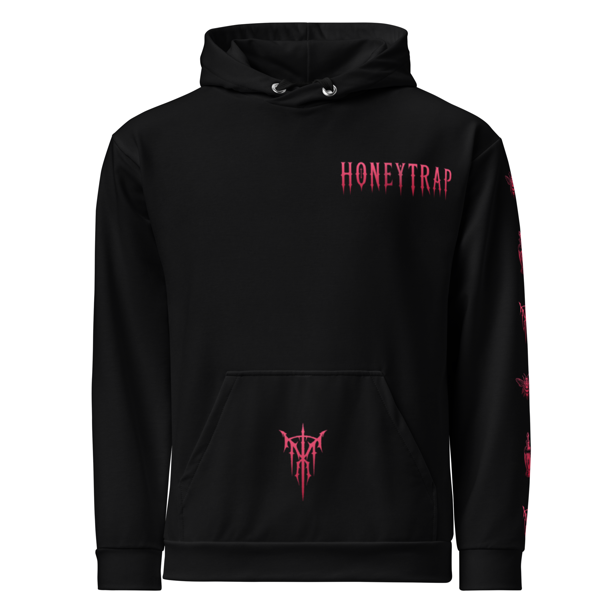 Honeytrap Apothecary AOP Hoodie - Black front