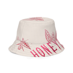 Honeytrap Bee Court Reversible Bucket Hat - Bone inside angle